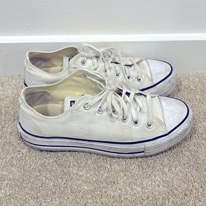 EUC white converse platform all stars
